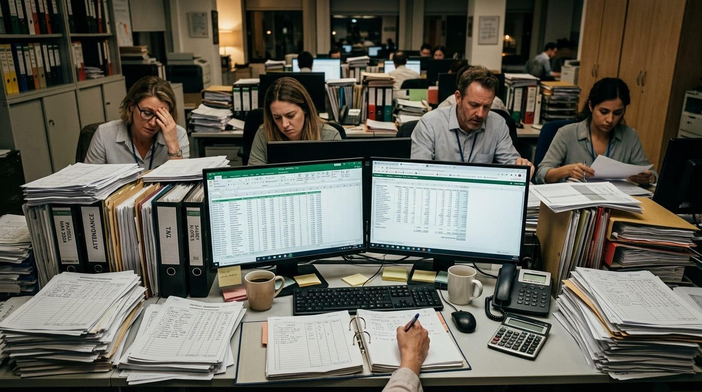 Manual Attendance and Payroll Processing Friction