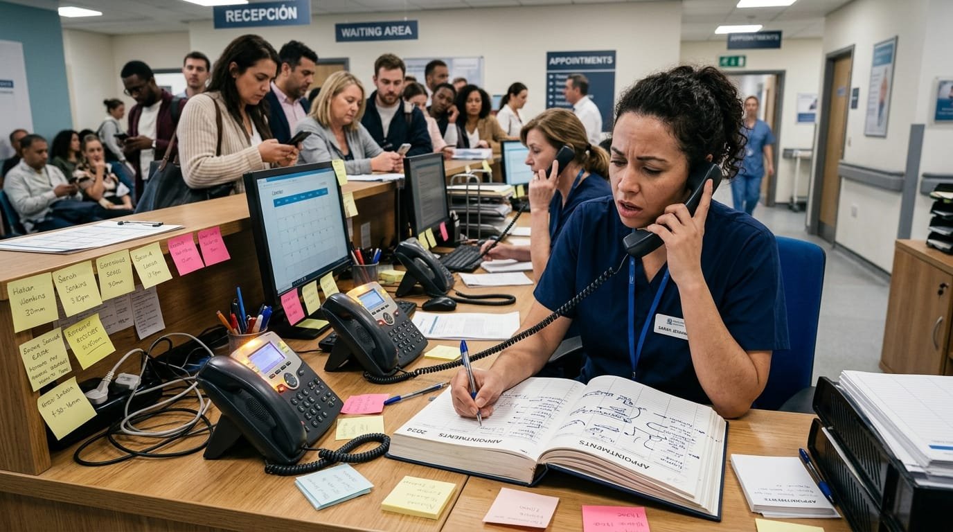 Manual Phone-based Appointment Scheduling Chaos